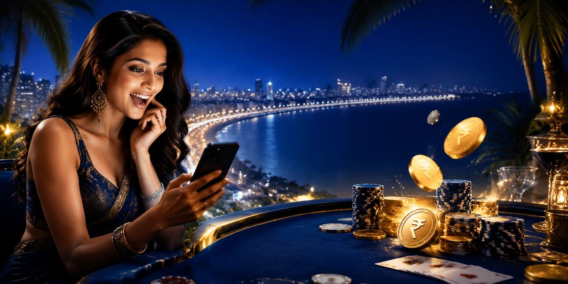 Mobile player enjoying slot games at Mumbai Marine Drive